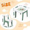 4 IN 1 Kids Table and Chairs Set Childrens Picnic Play Activity Centre Furniture Outdoor Indoor Study Craft Drawing Storage Desk with 2 Tabletops