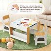 4 IN 1 Kids Table and Chairs Set Childrens Activity Centre Picnic Play Study Furniture Indoor Outdoor Drawing Art Gaming Craft Book Storage Desk