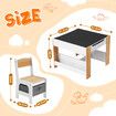 4 IN 1 Kids Table and Chairs Set Childrens Activity Centre Picnic Play Study Furniture Indoor Outdoor Drawing Art Gaming Craft Book Storage Desk