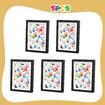 5 Pcs Art Frames Craft Display Kids Artwork Photo Storage Canvas Wooden Black Children A4 Hold 150 Pictures