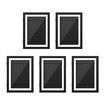 5 Pcs Art Frames Craft Display Kids Artwork Photo Storage Canvas Wooden Black Children A4 Hold 150 Pictures