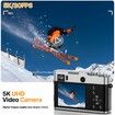 5K Digital Camera with Front and Rear Cameras for Photography Video Camera with Viewfinder Autofocus UHD 5K Vlogging Camera for YouTube 6-Axis Anti-Shake Selfie Camera Recorder with 32GB SD Card