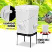 Chicken Bird Feeder Waterer Set Auto Food Water Dispenser Automatic Chick Poultry Chook Drinker Cup Gravity Fed Feeding Drinking System 20L with Stand