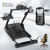 Racing Simulator Wheel Stand Upgraded Flight Sim Cockpit Foldable Gaming Steering Accessories  Logitech Thrustmaster