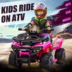 Kids Ride On Car ATV Model Toy Quad Bike Car Pink 4 Wheeler Motorised Rechargeable Battery MP3 USB LED Children