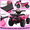 Kids Ride On Car ATV Model Toy Quad Bike Car Pink 4 Wheeler Motorised Rechargeable Battery MP3 USB LED Children