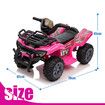 Kids Ride On Car ATV Model Toy Quad Bike Car Pink 4 Wheeler Motorised Rechargeable Battery MP3 USB LED Children