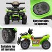 Kids Ride On Car ATV Model Toy Quad Bike Car Green 4 Wheeler Motorised Rechargeable Battery MP3 USB LED Children