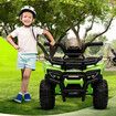 Kids Ride On Car ATV Model Toy Quad Bike Car Green 4 Wheeler Motorised Rechargeable Battery MP3 USB LED Children