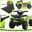 Kids Ride On Car ATV Model Toy Quad Bike Car Green 4 Wheeler Motorised Rechargeable Battery MP3 USB LED Children