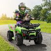 Kids Ride On Car ATV Model Toy Quad Bike Car Green 4 Wheeler Motorised Rechargeable Battery MP3 USB LED Children