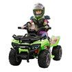 Kids Ride On Car ATV Model Toy Quad Bike Car Green 4 Wheeler Motorised Rechargeable Battery MP3 USB LED Children