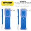 2 Packs Wireless Controller and Nunchuck for Wii and Wii U Console, Gamepad with Silicone Case and Wrist Strap (Blue)