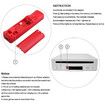 2 Packs Wireless Controller and Nunchuck for Wii and Wii U Console, Gamepad with Silicone Case and Wrist Strap (Red)