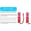 2 Packs Wireless Controller and Nunchuck for Wii and Wii U Console, Gamepad with Silicone Case and Wrist Strap (Red)