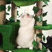 140cm Cat Tree Tower Kitty Sisal Scratching Post Scratcher House Stand Cave Hammock Activity Centre Artificial Grass Condo Furniture Multi Levels