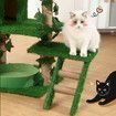 140cm Cat Tree Tower Kitty Sisal Scratching Post Scratcher House Stand Cave Hammock Activity Centre Artificial Grass Condo Furniture Multi Levels