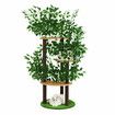 150cm Cat Tree Tower Kitten Scratching Post Play House Stand Activity Centre Scratcher Furniture Climbing Frame Platform Artificial Grass Leaves