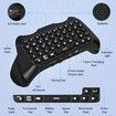 Keyboard for PS5 Controller with Green Backlight,Bluetooth Wireless Mini Keypad Chatpad for Playstation 5,Built-in Speaker & 3.5mm Audio Jack for PS5 Controller Accessories (Black)