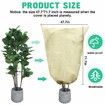 2 Packs Plant Covers Freeze Protection Large 47.7" X 71.7" Tree Covers Frost Cloth Plant Anti-Freeze Shrub Protection Bag with Zipper Drawstring Frost Blankets for Outdoor Plants (Beige)