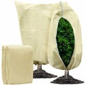 2 Packs Plant Covers Freeze Protection Large 31.7 X 47.7In Tree Covers Frost Cloth Plant Anti-Freeze Shrub Protection Bag with Zipper Drawstring Frost Blankets (Beige)