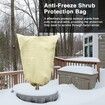 2 Packs Plant Covers Freeze Protection Large 31.7 X 47.7In Tree Covers Frost Cloth Plant Anti-Freeze Shrub Protection Bag with Zipper Drawstring Frost Blankets (Beige)