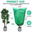 2 Packs Plant Covers Freeze Protection Large 47.7" X 71.7" Tree Covers Frost Cloth Plant Anti-Freeze Shrub Protection Bag with Zipper Drawstring Frost Blankets for Outdoor Plants (Green)