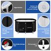 Portable Bathtub Foldable Soaking Ice Bath Spa Tub Thickening Freestanding for Adults Home Bathroom 300L Black