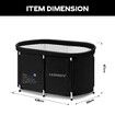 Portable Bathtub Foldable Soaking Ice Bath Spa Tub Thickening Freestanding for Adults Home Bathroom 300L Black