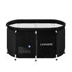 Portable Bathtub Foldable Soaking Ice Bath Spa Tub Thickening Freestanding for Adults Home Bathroom 300L Black