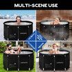 Portable Bathtub Foldable Soaking Ice Bath Spa Tub Thickening Freestanding for Adults Home Bathroom 300L Black