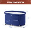 Portable Bathtub Foldable Soaking Ice Bath Spa Tub Thickening Freestanding for Adults Home Bathroom 300L Blue