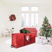 Christmas Tree Storage Bag | Extra Large Christmas Storage Containers, Fits Up Heavy Duty 600D Oxford Xmas Holiday Tree Bag with Durable Handles & Dual Zipper 122 * 38 * 51cm (Red)