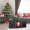 Christmas Tree Storage Bag | Extra Large Christmas Storage Containers, Fits Up Heavy Duty 600D Oxford Xmas Holiday Tree Bag with Durable Handles & Dual Zipper 122 * 38 * 51cm (Black)