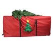 Christmas Tree Storage Bag | Christmas Tree (Single print), Fits Up Heavy Duty 600D Oxford Xmas Holiday Tree Bag with Durable Handles & Dual Zipper 122 * 38 * 51cm (Red)