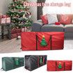 Christmas Tree Storage Bag | Christmas Tree (Single print), Fits Up Heavy Duty 600D Oxford Xmas Holiday Tree Bag with Durable Handles & Dual Zipper 122 * 38 * 51cm (Red)