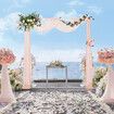 Wedding Backdrop Stand Photography Photo Party Decoration Picture Frame Holder Balloon Display Background 2x2m Galvanised Stainless Steel White