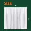 White Backdrop Curtain Silk Background Drape Wedding Party Birthday Graduation Decoration Stage Photography with Rod Pocket 2x2m