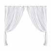 White Backdrop Curtain Silk Background Drape Wedding Party Birthday Graduation Decoration Stage Photography with Rod Pocket 2x2m