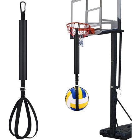 Volleyball Spike Coach, Basketball Hoop Spike Training System, Volleyball Equipment, Helps Improve Service, Jumping, Arm Movements and Peak Power