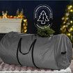 Christmas Tree Storage Box, Cylindrical Oxford Cloth Christmas Tree Storage Bag, Large Waterproof And Dustproof Handle Zipper Storage Bag (Color: Gray, Size: 30X50In)