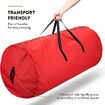 Christmas Tree Storage Box, Cylindrical Oxford Cloth Christmas Tree Storage Bag, Large Waterproof And Dustproof Handle Zipper Storage Bag (Color: Red, Size: 30X50In)