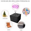 Cushion Storage Bag, Outdoor Patio Furniture Storage Bag with Zipper and Handles, Large Patio Furniture Storage Bag,81*81*61CM (Black)