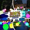 White Ball(1PCS)-LED Beach Ball with Remote Control-16 Colors Lights and 4 Light Modes,30M Control Distance,Outdoor Beach Party Games for Kids Adults