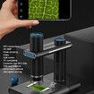 Wireless Digital Microscope 50-1000X Magnification HD 2MP WiFi USB Microscopes Camera with 8 Adjustable LED and Stand Color Black