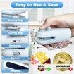 Bag Sealer Mini, Rechargeable 2 in 1 Heat Sealer with Cutter For Chip Bags, Plastic bag sealer, White