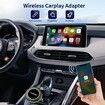 Carplay Wireless Adapter Converts Wired to Wireless Carplay Dongle for Wireless Control Plug & Play Carplay Fast and Easy Use Fit for Cars from 2016 & and for iPhone iOS 10+