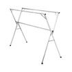 Clothes Drying Airer Stainless Steel Garment Rack Laundry Adjustable Foldable Freestanding Outdoor With 20 Hooks