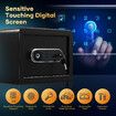 Digital Safe Security Box Electronic 16L Key Lock Fingerprint Steel Money Cash Deposit Jewellery Password Home Office