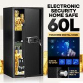 Security Box Digital Safe Electronic 60L Key Lock Fingerprint Steel Money Jewellery Deposit Cash Password Home Office